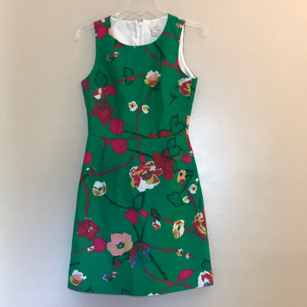Green Floral JCrew Dress